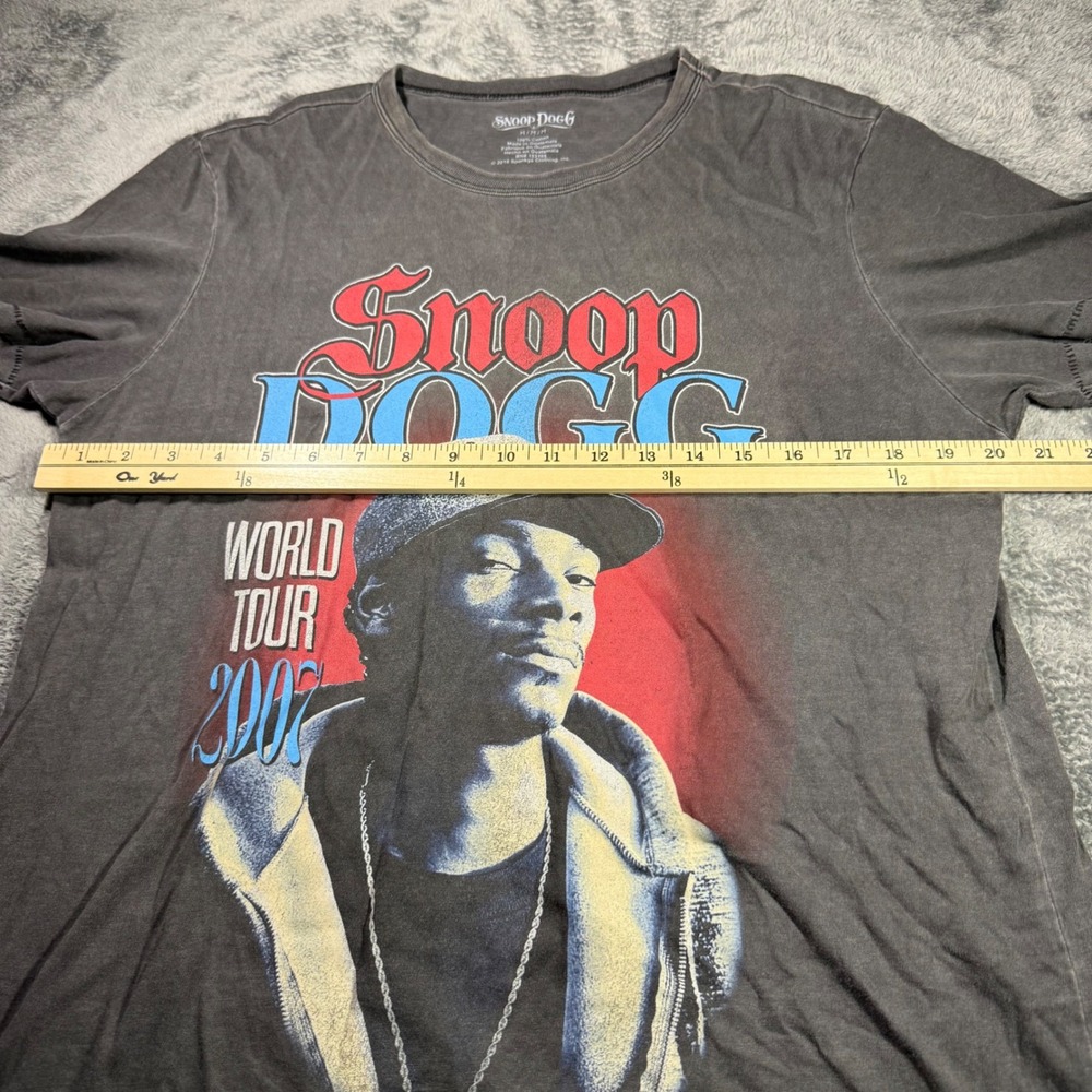 Snoop Dogg World Tour 2007 Graphic T-Shirt Mens Medium American Eagle Charcoal - Picture 3 of 6